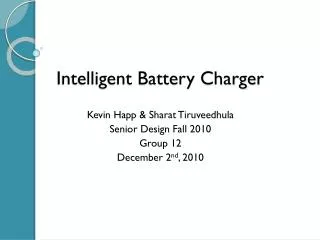 Intelligent Battery Charger
