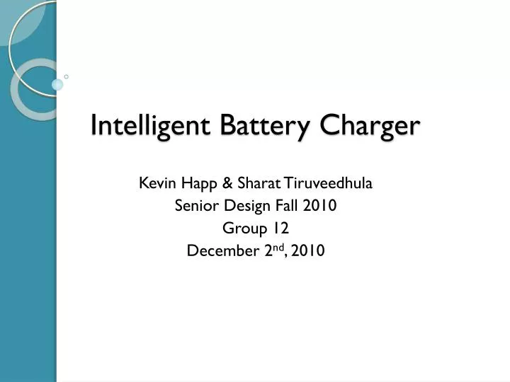 intelligent battery charger