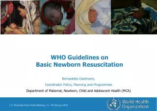 WHO Guidelines on Basic Newborn Resuscitation