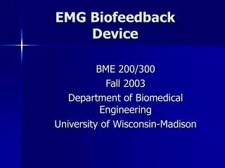 EMG Biofeedback Device