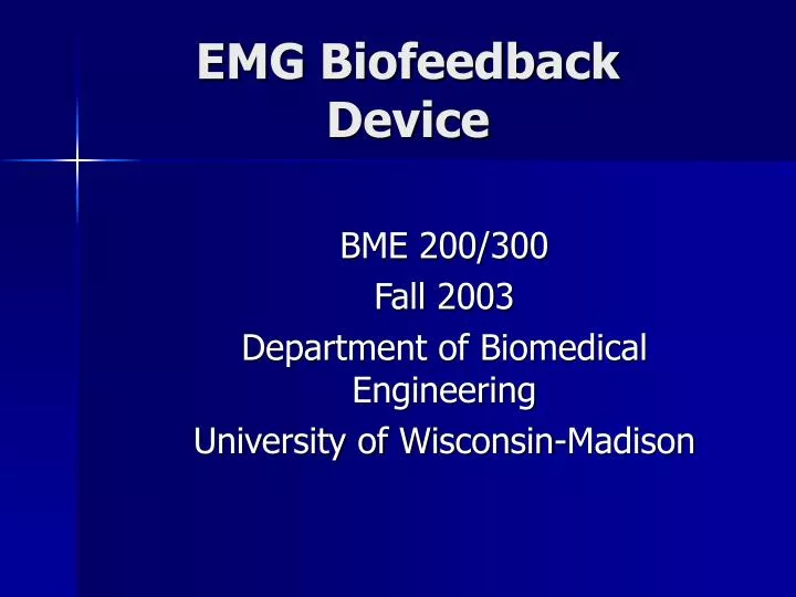 emg biofeedback device