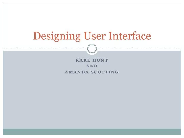 designing user interface