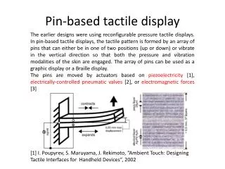 Pin-based tactile display