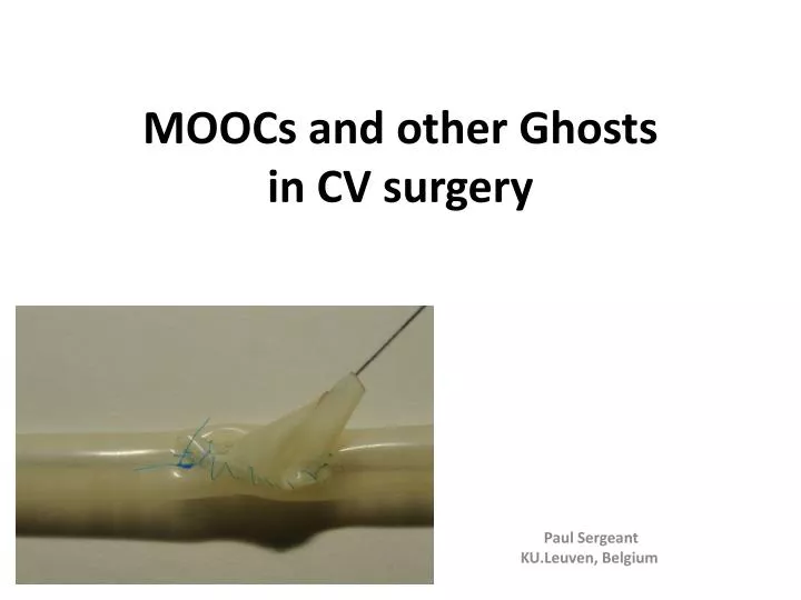 moocs and other ghosts in cv surgery