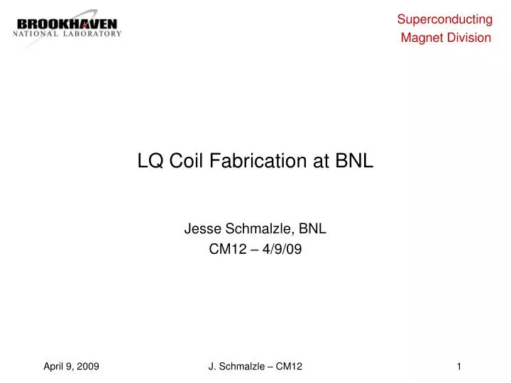 lq coil fabrication at bnl