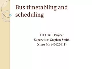 Bus timetabling and scheduling