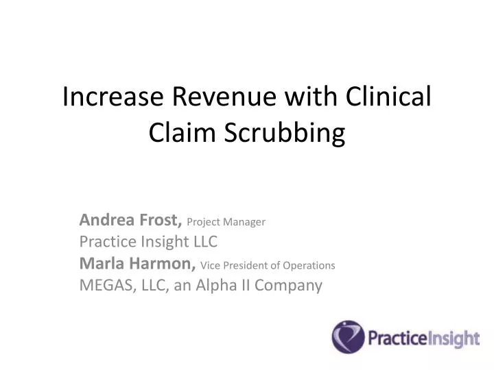 increase revenue with clinical claim scrubbing