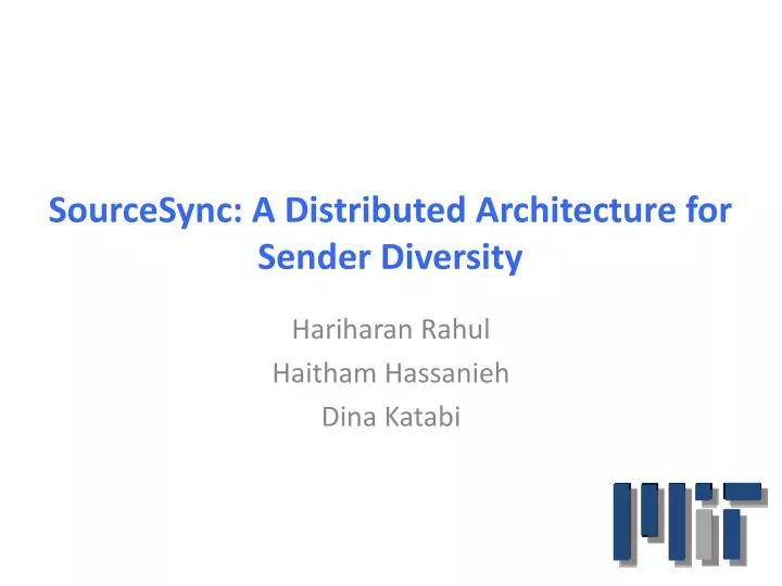 sourcesync a distributed architecture for sender diversity