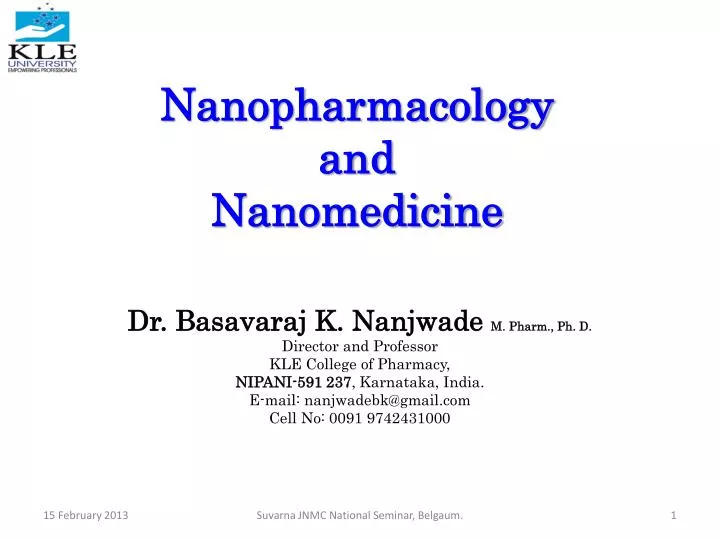 nanopharmacology and nanomedicine