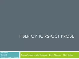 Fiber Optic RS-OCT probe
