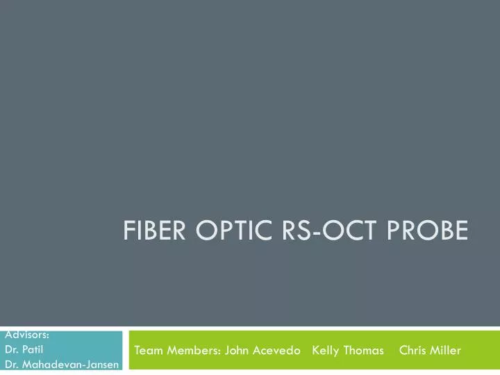 fiber optic rs oct probe