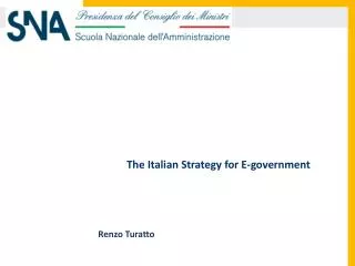The Italian Strategy for E-government