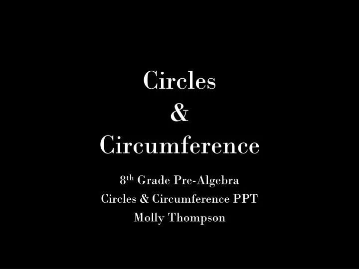 circles circumference