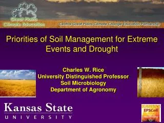 Priorities of Soil Management for Extreme Events and Drought