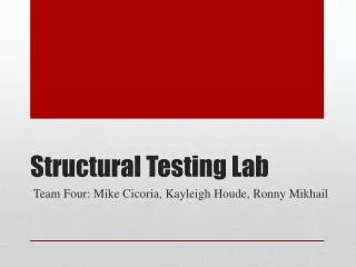 Structural Testing Lab