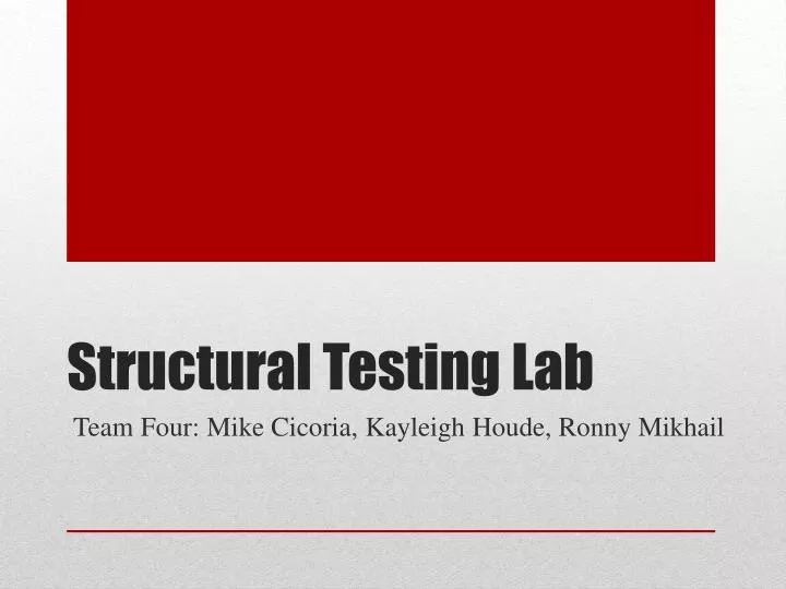 structural testing lab