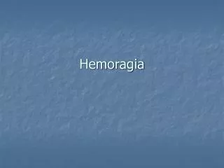 hemoragia