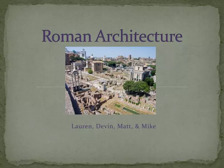 roman architecture