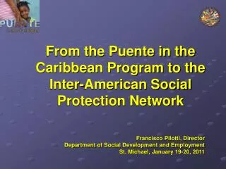 From the Puente in the Caribbean Program to the Inter-American Social Protection Network