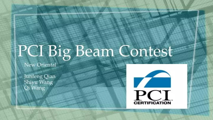 pci big beam contest