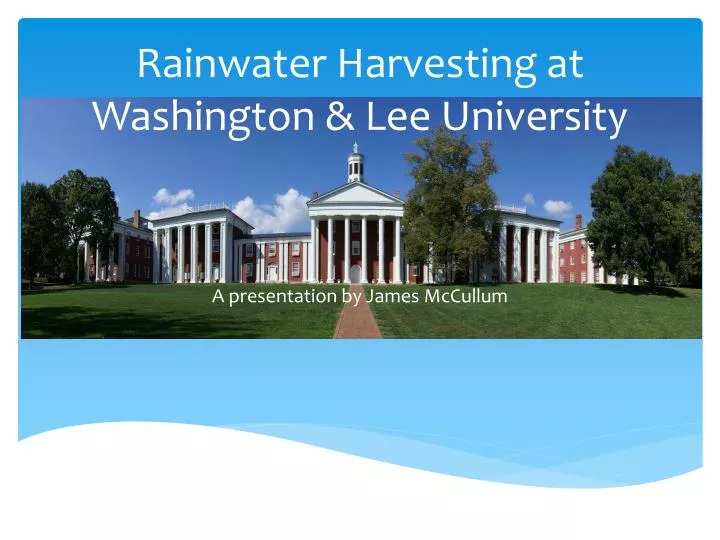 rainwater harvesting at washington lee university