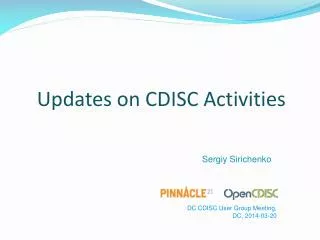 Updates on CDISC Activities