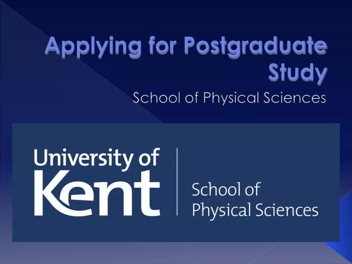 applying for postgraduate study