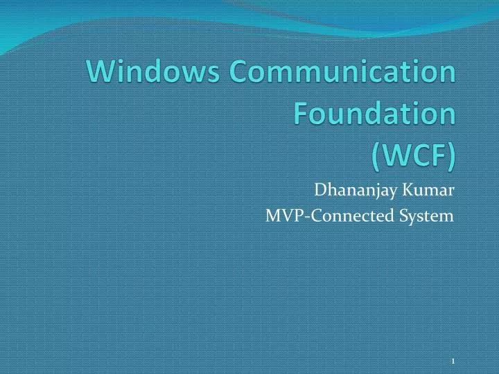 windows communication foundation wcf