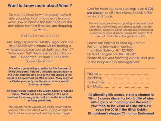 Want to know more about Wine ?