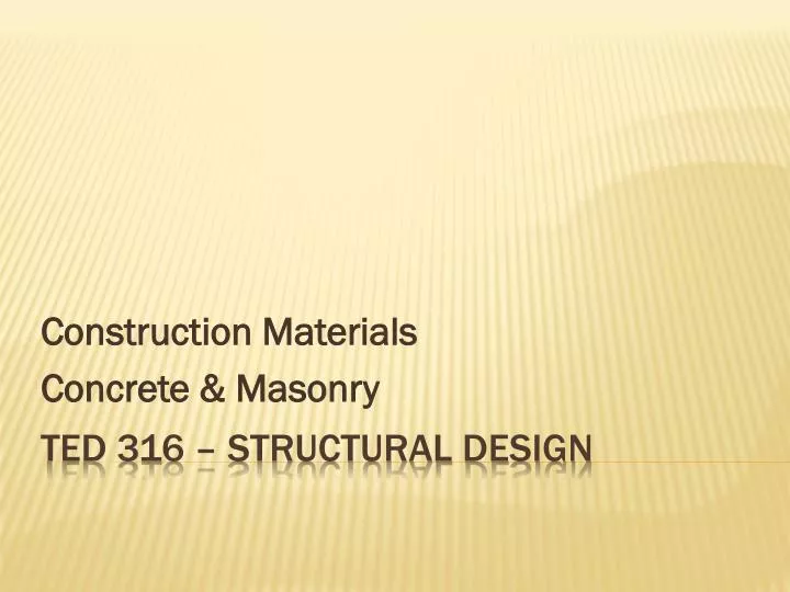 construction materials concrete masonry