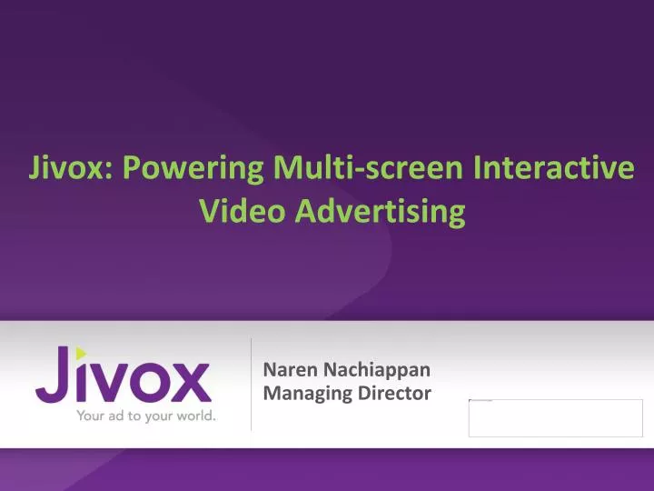 jivox powering multi screen interactive video advertising