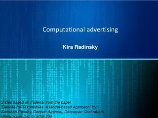 Computational advertising