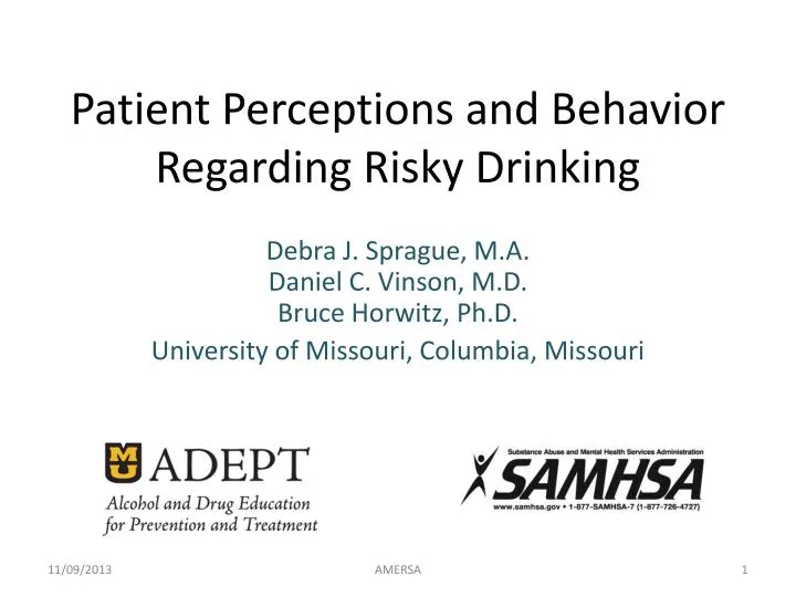 patient perceptions and behavior regarding risky drinking
