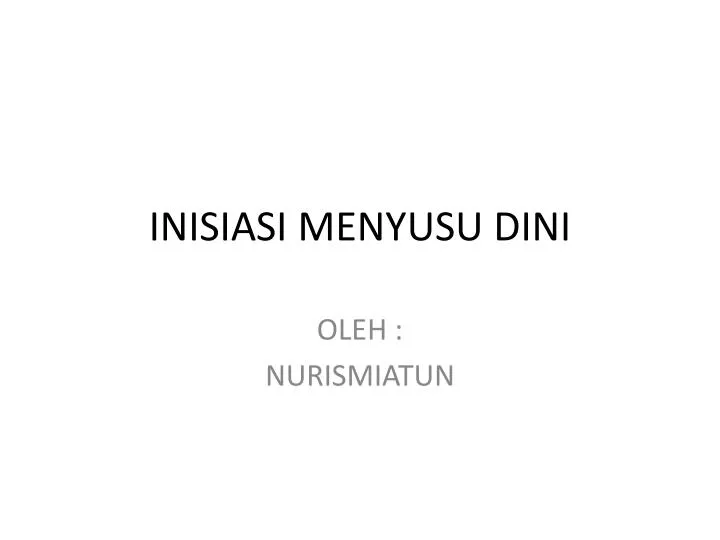 inisiasi menyusu dini