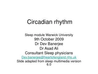 Circadian rhythm