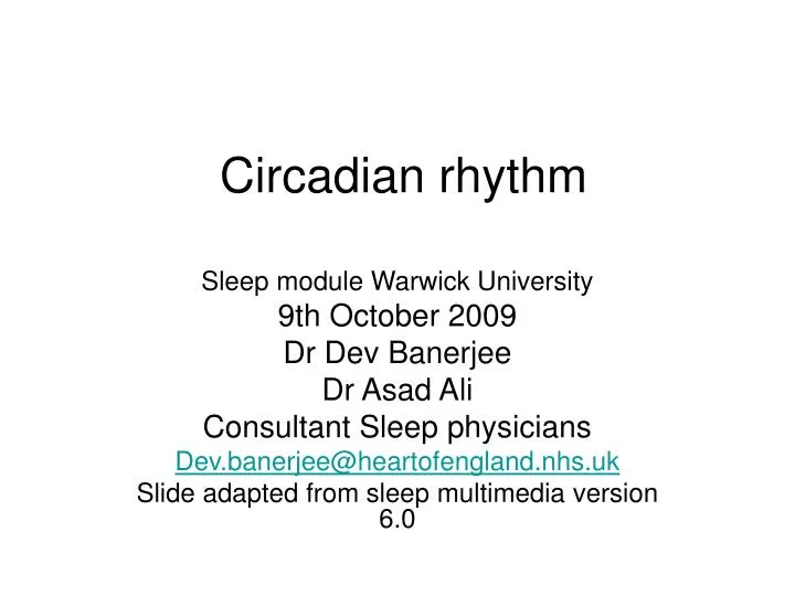 circadian rhythm