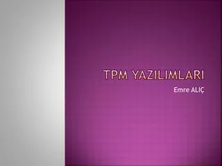 tpm yazilimlari