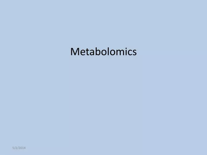 metabolomics