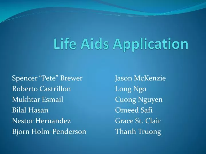life aids application