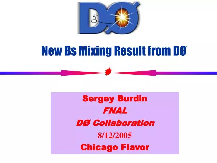 new bs mixing result from d