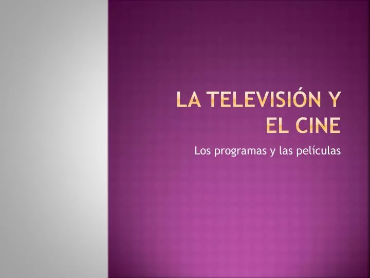 la televisi n y el cine