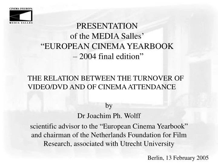 presentation of the media salles european cinema yearbook 2004 final edition