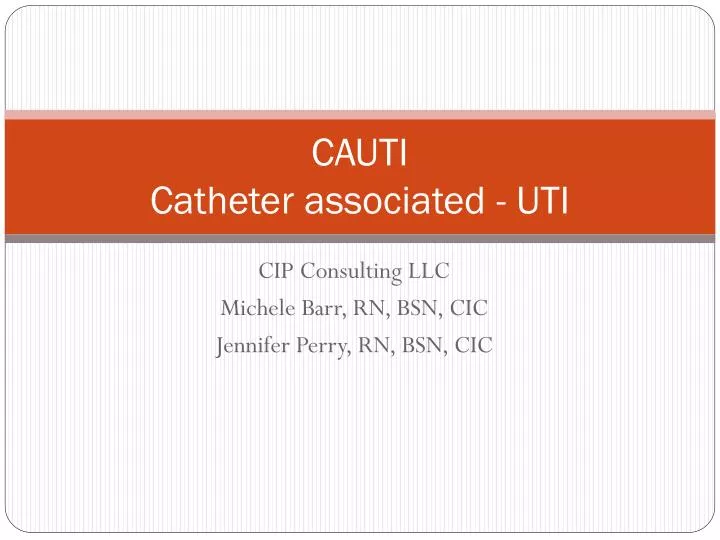 cauti catheter associated uti