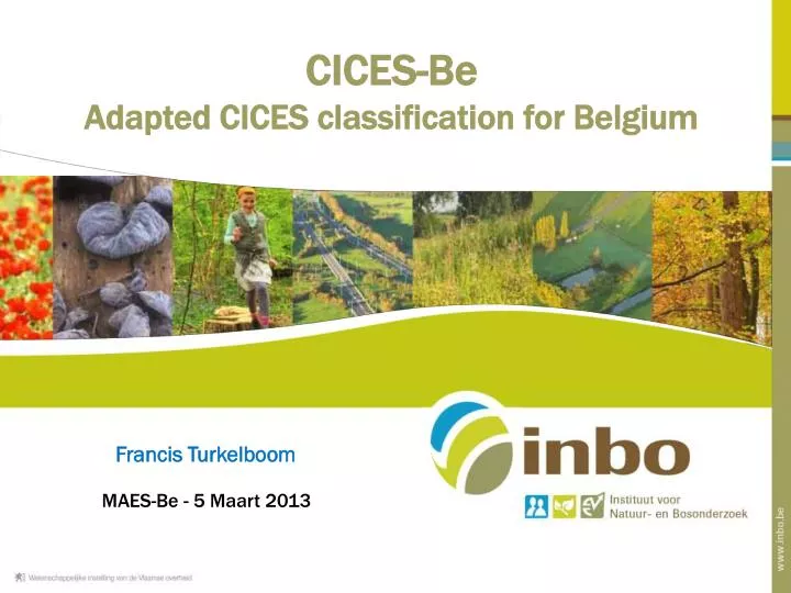 cices be adapted cices classification for belgium