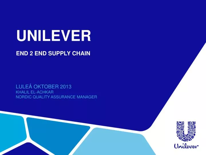 unilever end 2 end supply chain