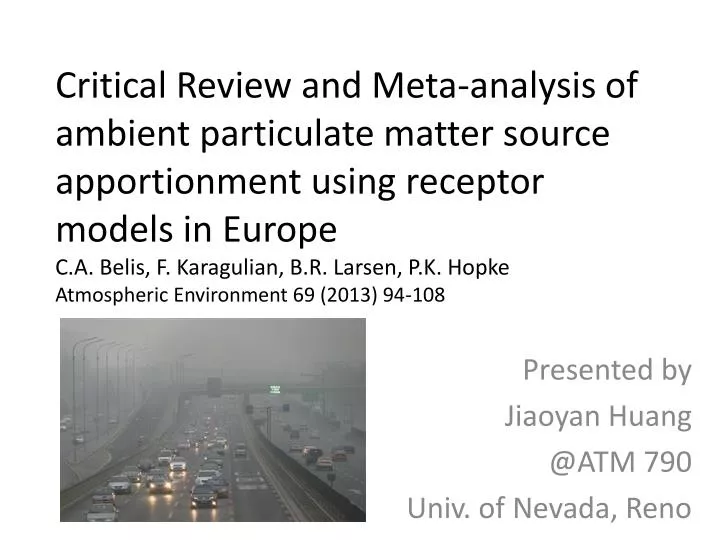 presented by jiaoyan huang @atm 790 univ of nevada reno