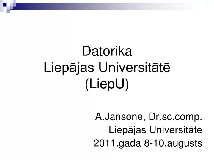 datorika liep jas universit t liepu