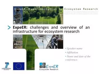 ExpeER: challenges and overview of an infrastructure for ecosystem research