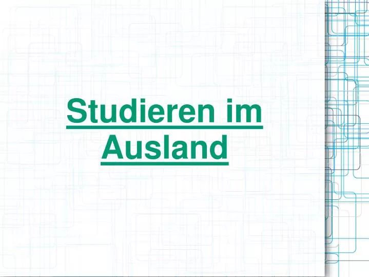 studieren im ausland