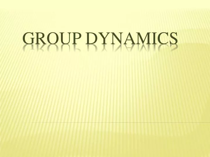 group dynamics